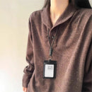 Grid Premium Long Sleeve Polo Shirt, Base Layer T-Shirt with Designer Luxe Sweatshirt Look