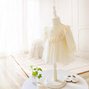 Girl Lace Vintage Elegant Dress Children's Clothing Tulle Sweet Dress