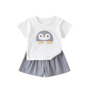 Short Sleeve Boy Casual Lightweight Breathable Striped Shorts Children's Clothing