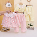 Baby girl winter warm two-piece children's clothing set