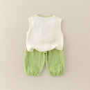 Baby Boy Vest Romper Cartoon Crocodile Outdoor Wear  Children's Clothing