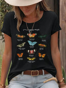 Cotton T-shirt butterfly short sleeved shirt