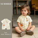 Clothing Baby  Thin Short Sleeve Baby Boy Romper Crawling Suit