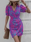 Waist collection printed dress for women