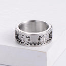 Time to Run Men's and Women's Stainless Steel Gear Rings
