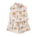 Clothing Baby Boy  Outfit Set Lightweight Two-Piece Vest Set