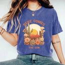 Cotton washed old T-shirt printed T-shirt