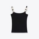 Hot girl flower knitted top women's clothing
