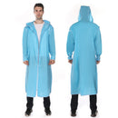 EVA adult hemmed raincoat one-piece transparent thickened black and white raincoat rain gear