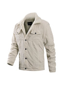 Men's Spring and Autumn New Collection Plush Collar Men's Coat