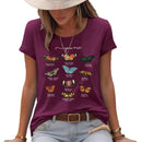 Cotton T-shirt butterfly short sleeved shirt