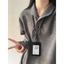 Grid Premium Long Sleeve Polo Shirt, Base Layer T-Shirt with Designer Luxe Sweatshirt Look