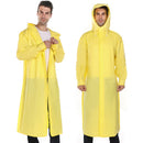 EVA adult hemmed raincoat one-piece transparent thickened black and white raincoat rain gear