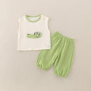 Baby Boy Vest Romper Cartoon Crocodile Outdoor Wear  Children's Clothing