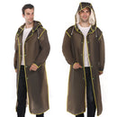 EVA adult hemmed raincoat one-piece transparent thickened black and white raincoat rain gear