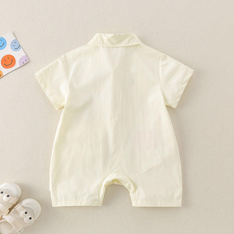 Clothing Baby  Thin Short Sleeve Baby Boy Romper Crawling Suit