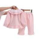 Baby girl winter warm two-piece children's clothing set
