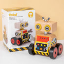Wooden Montessori multifunctional gear assembly robot for children's hands-on training logic ability puzzle toy