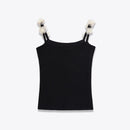 Hot girl flower knitted top women's clothing