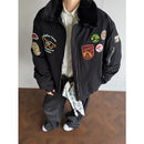 Badge hunting gear cotton jacket embroidered cotton coat