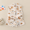 Clothing Baby Boy  Outfit Set Lightweight Two-Piece Vest Set