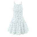 Floral waist collection sleeveless A-line dress