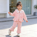 Baby girl winter warm two-piece children's clothing set