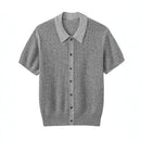 Classic Knit Short Sleeve Shirt for Men