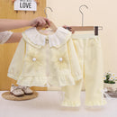 Baby girl winter warm two-piece children's clothing set
