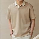 Polo Shirt Men's Short Sleeve Summer Fashion Premium Turn-down Collar T-Shirt Slim Fit Casual Top