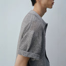 Classic Knit Short Sleeve Shirt for Men
