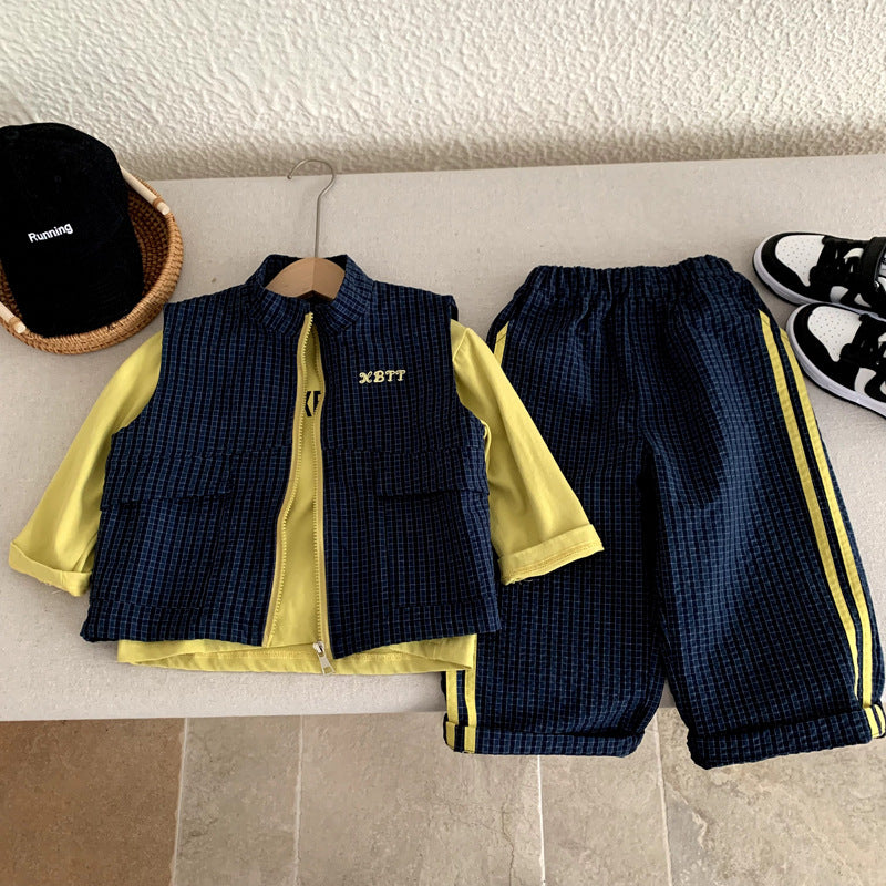 Children's clothing boy vest T-shirt pants set