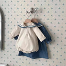 Clothing Baby Girl Onesie with Ruffle Collar,  Bodysuit Wear