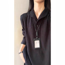 Grid Premium Long Sleeve Polo Shirt, Base Layer T-Shirt with Designer Luxe Sweatshirt Look