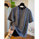 Elastic Casual Men's Short Sleeve T-Shirt Fashion Brand Summer Design Premium SequinLightweight Casual Tee