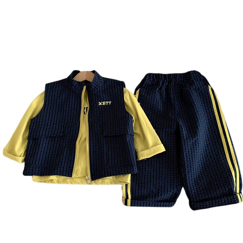 Children's clothing boy vest T-shirt pants set