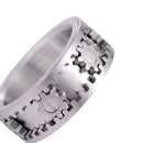 Time to Run Men's and Women's Stainless Steel Gear Rings